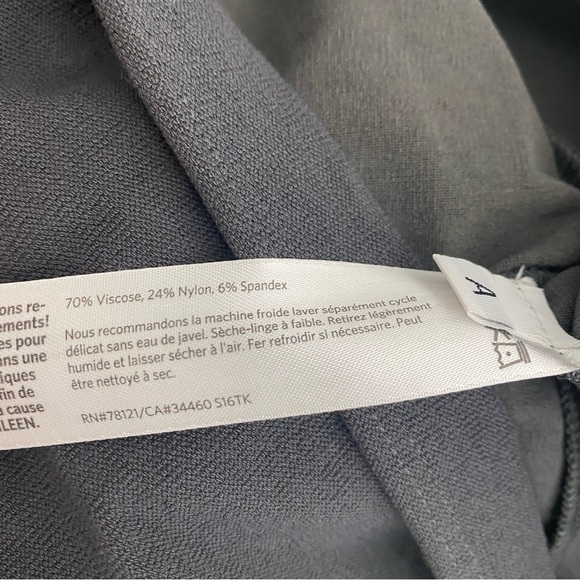 Eileen Fisher Small Gray Crepe Ankle Pants Elastic Waist Pull On 27.5" Inseam - Picture 10 of 10